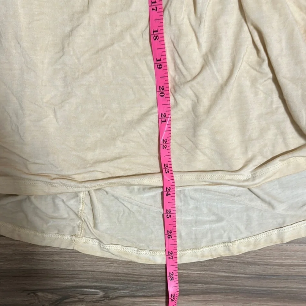 POL Sweet And Simple Racerback Sleeveless Babydoll Tank Womens Small Zip Cream - Picture 6 of 9